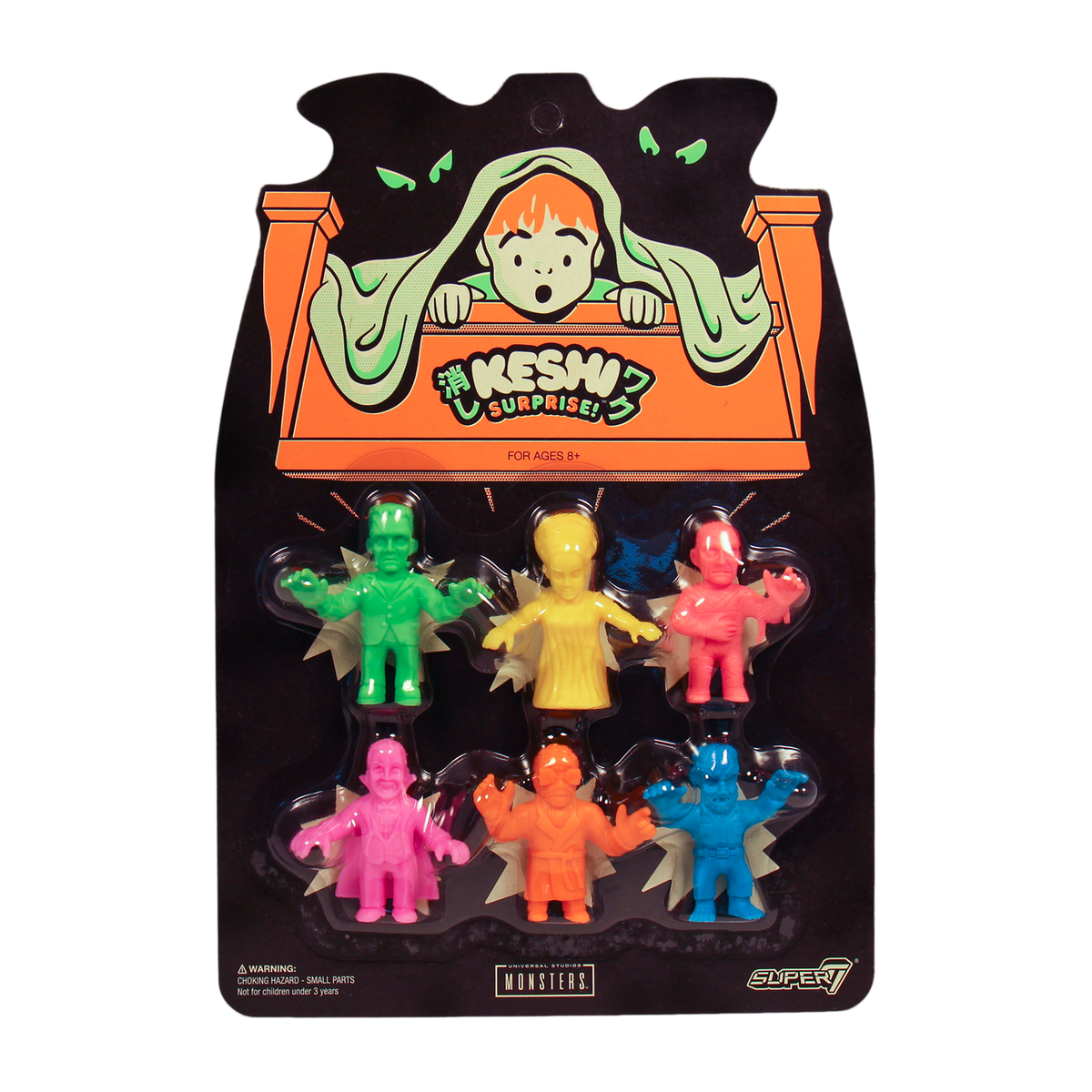 Universal Monsters Keshi 6-pack - Wolf Man, Invisible Man, Dracula, Frankenstein, Bride, Mummy