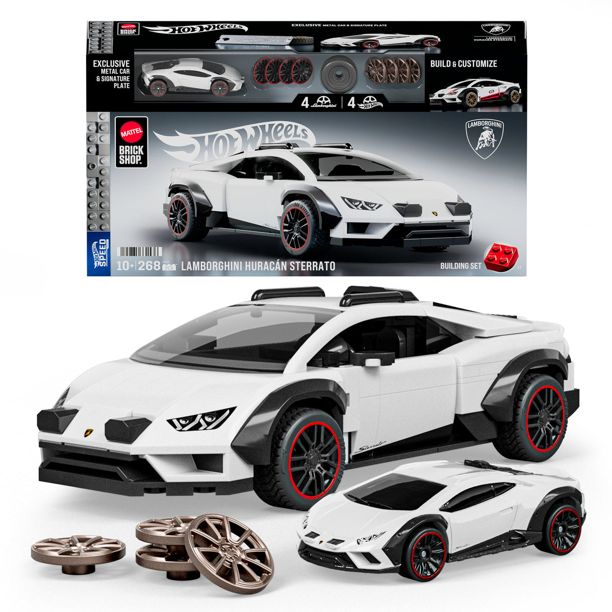 Mattel Brick Shop Hot Wheels Lamborghini Huracan Sterrato Building Set