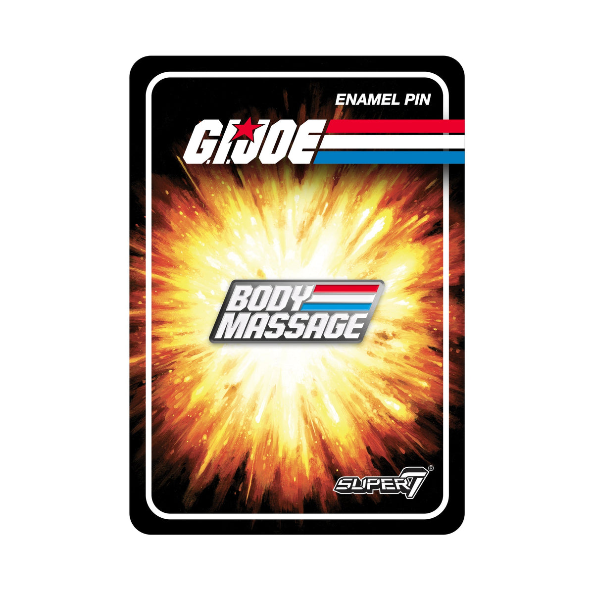 G.I. Joe Enamel Pin - Body Massage PSA