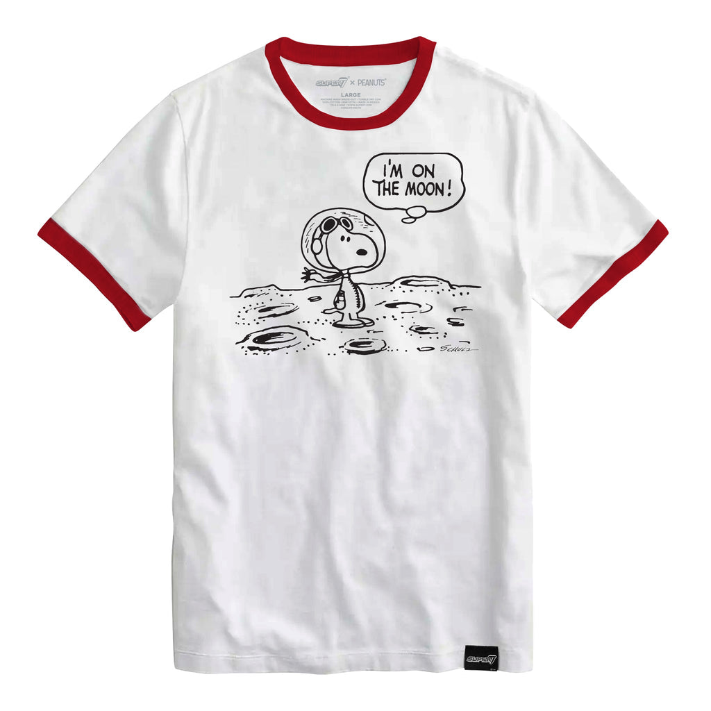 Peanuts T-Shirt - Snoopy on the Moon Ringer