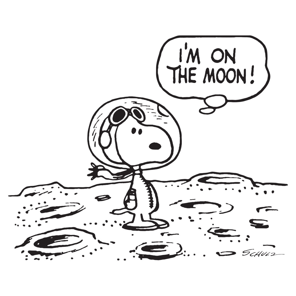 Peanuts T-Shirt - Snoopy on the Moon Ringer