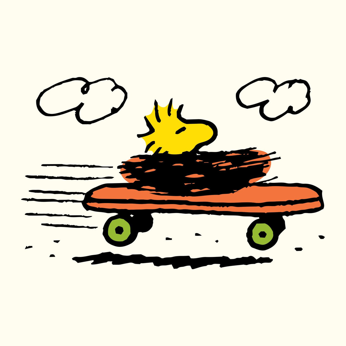 Peanuts Woodstock Skateboard Tshirt
