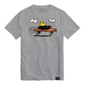 Peanuts T-Shirts - Woodstock Skateboard (Heather Grey)