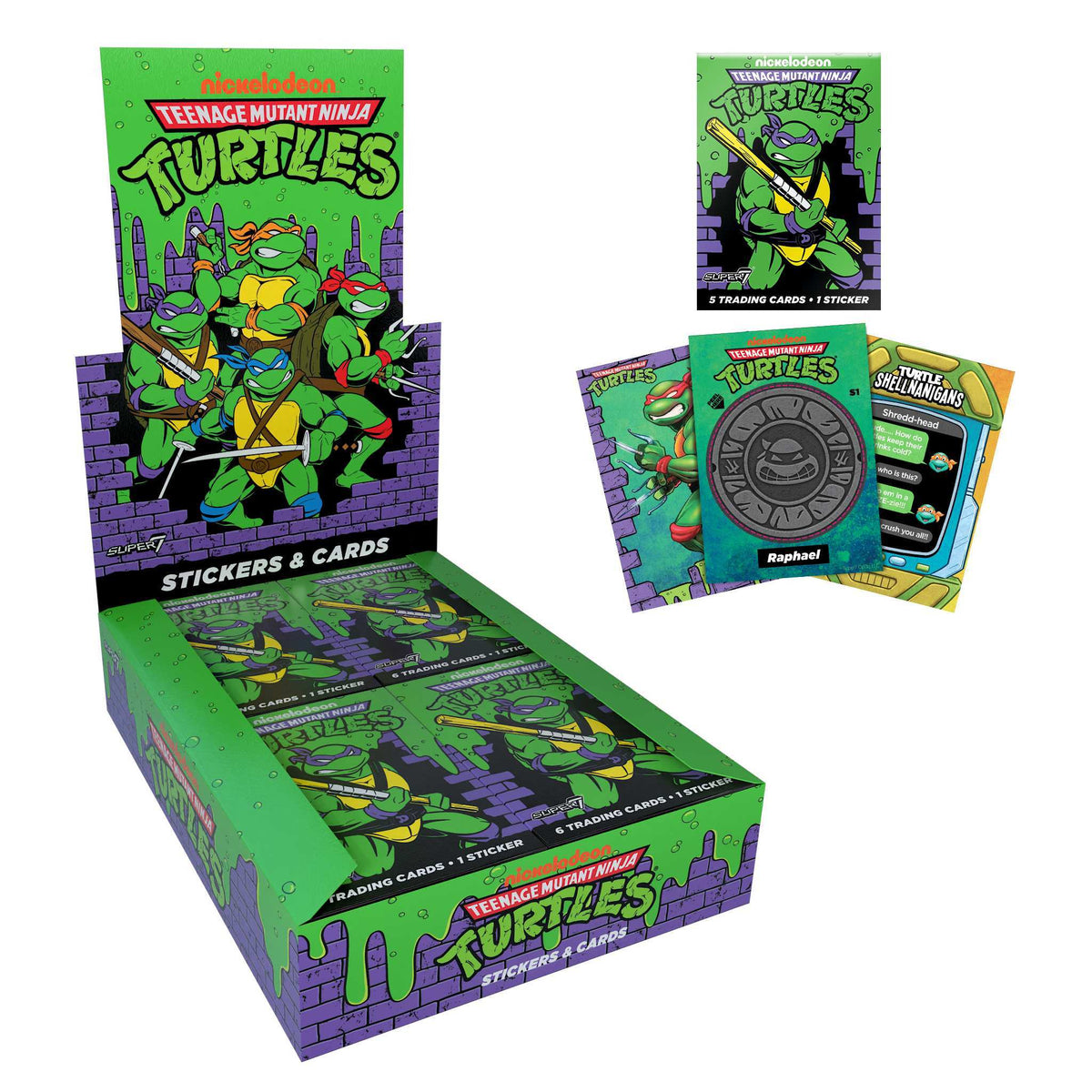 Teenage Mutant Ninja Turtles Wax Packs  - Trading Cards Wax Packs Flat Box