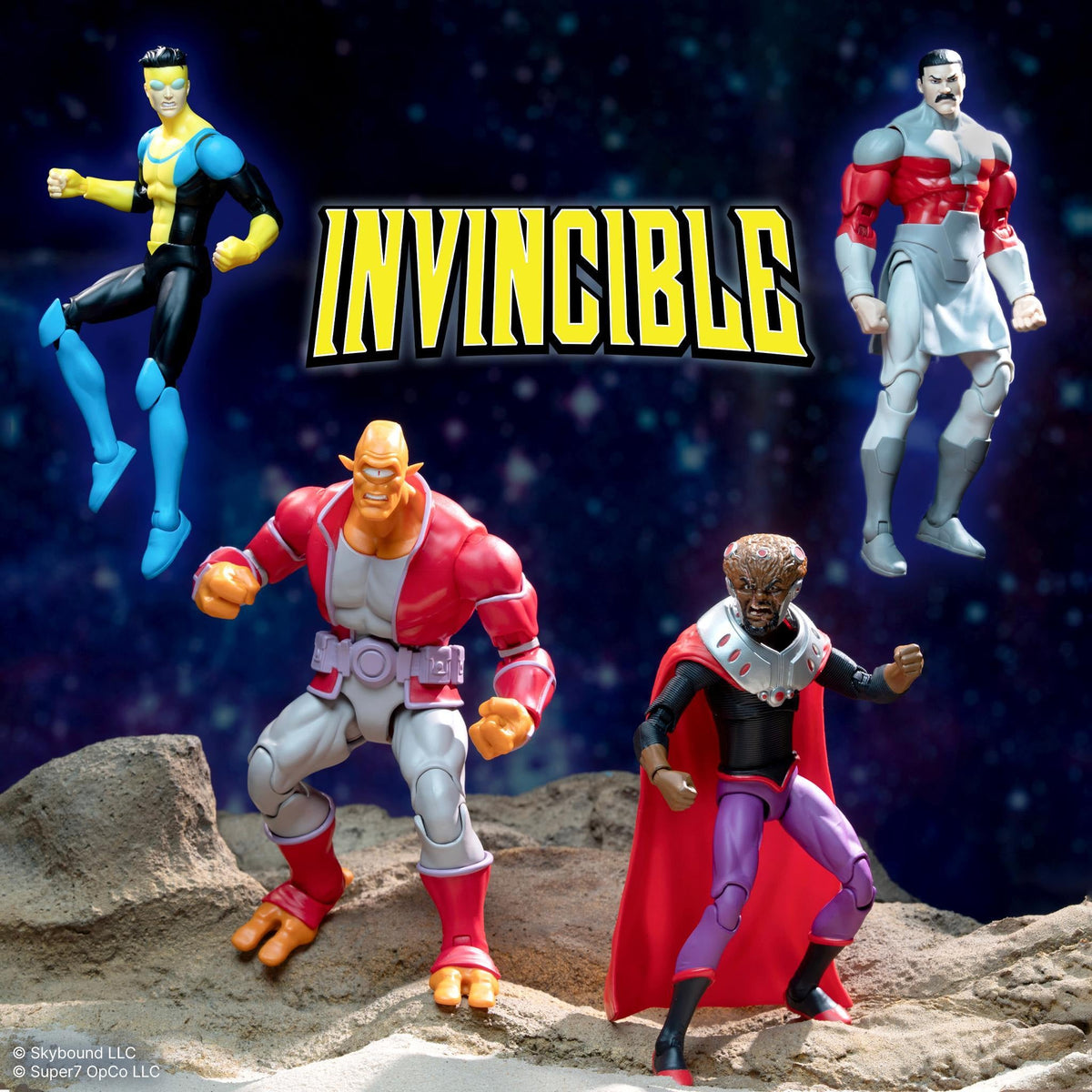 Invincible DELUXE Wave 01 - Invincible, Allen The Alien, Thragg & Angstrom Levy