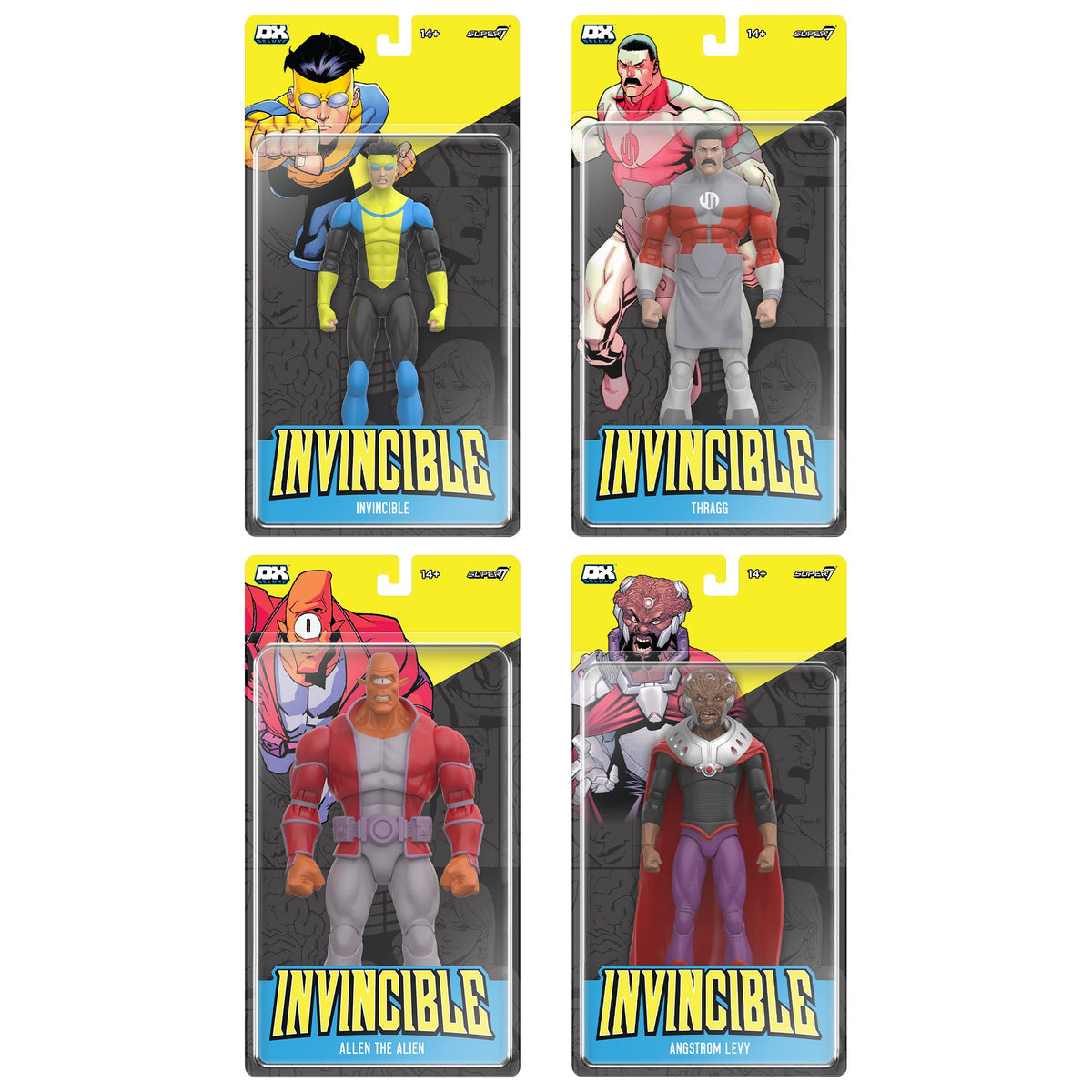 Invincible DELUXE Wave 01 - Invincible, Allen The Alien, Thragg & Angstrom Levy