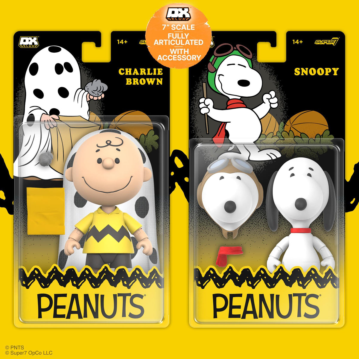 Peanuts DELUXE Wave 01 - Charlie Brown (with Ghost Sheet) & Snoopy (Flying Ace)