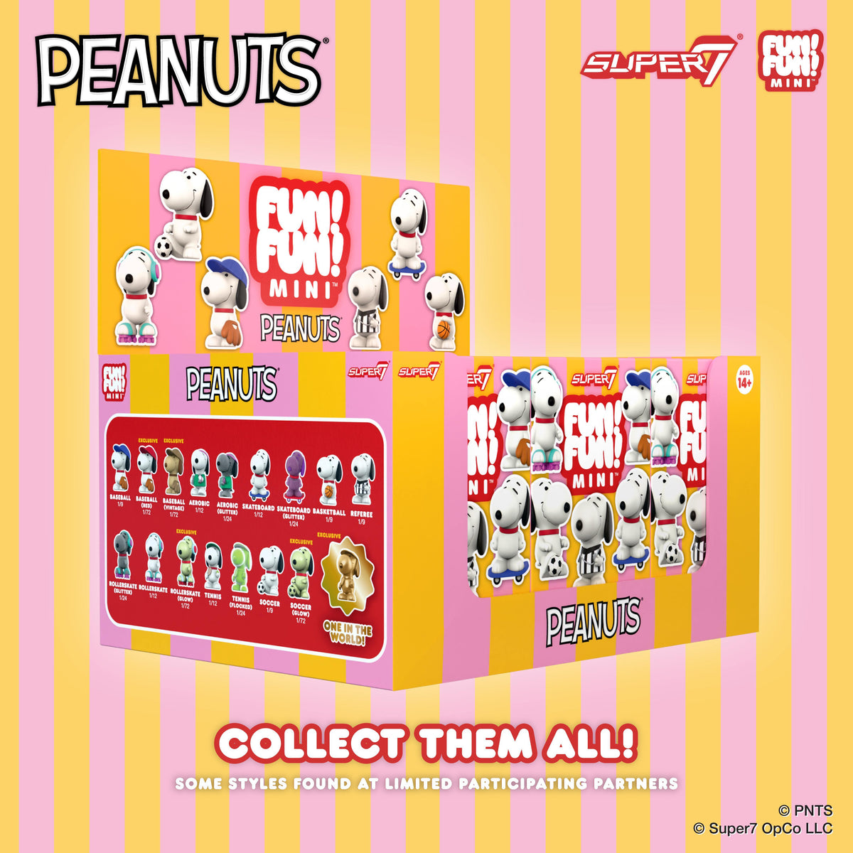 Peanuts FUN! FUN! MINI Wave 01 (Athlete Snoopy) - Blind Box - 9 per Flat