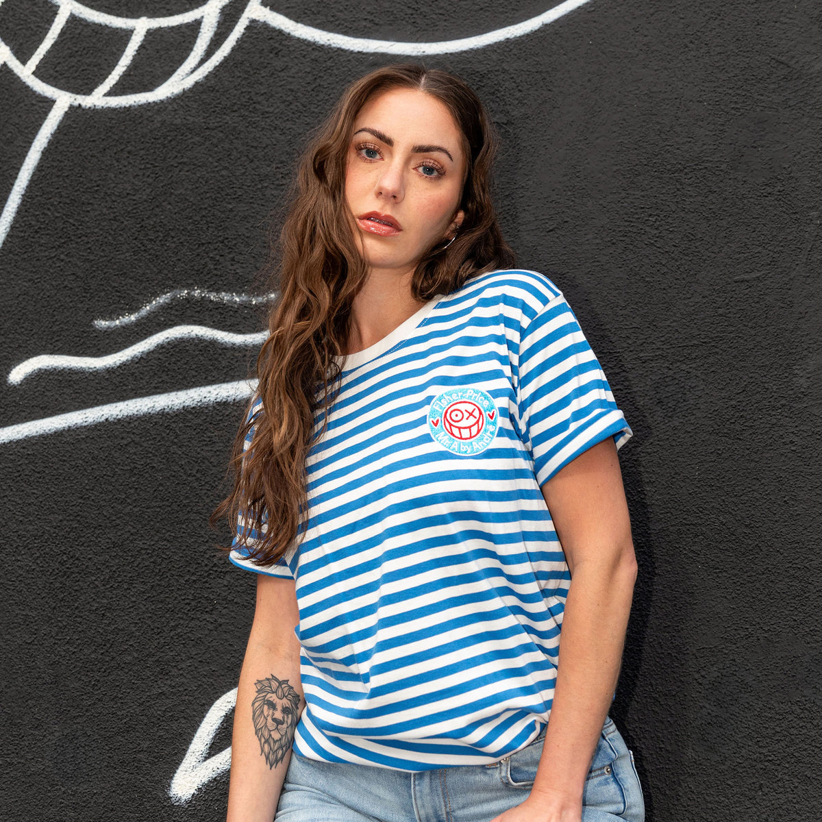 Fisher Price x André Saraiva Blue Striped T-shirt
