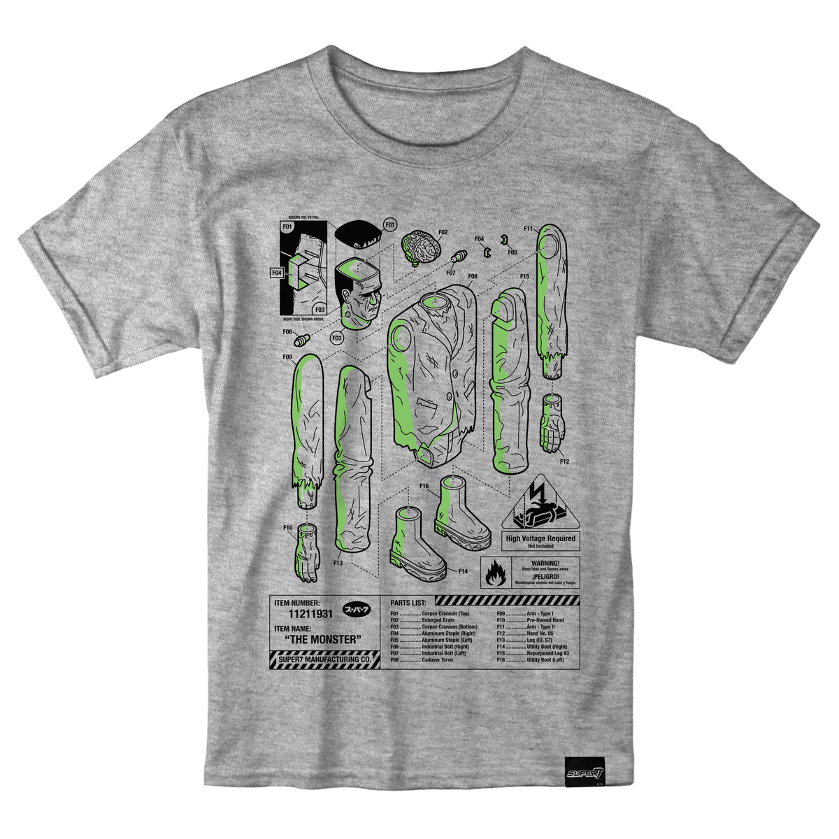 Universal Monsters T-Shirt - Frankenstein Instructions