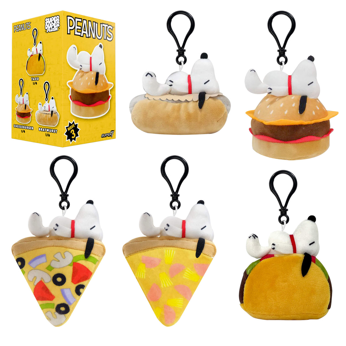 Peanuts Super Duper Plush Blind Box Wave 03 (Food) - Blind Box Flat