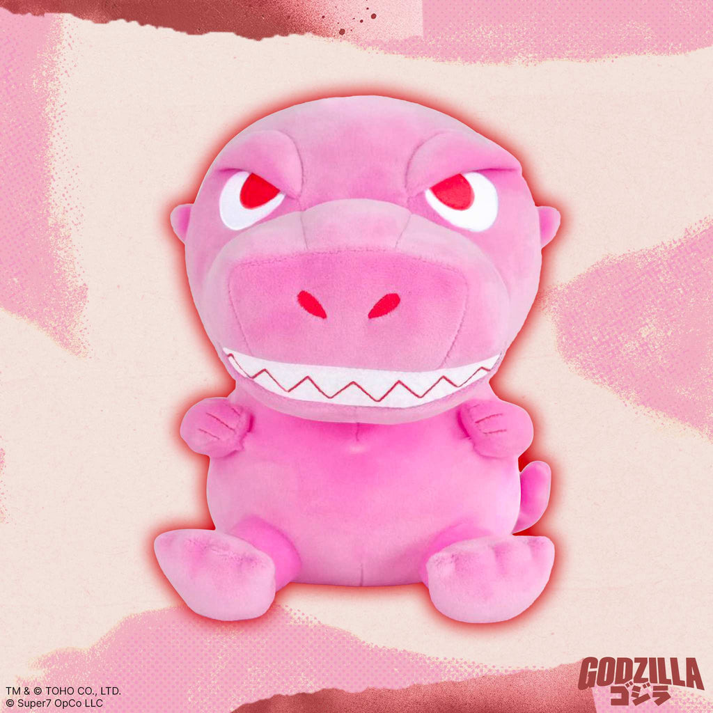 Toho Super Duper Plush Wave 04 - Godzilla '89, Mothra '64  & Hedorah (Pink)