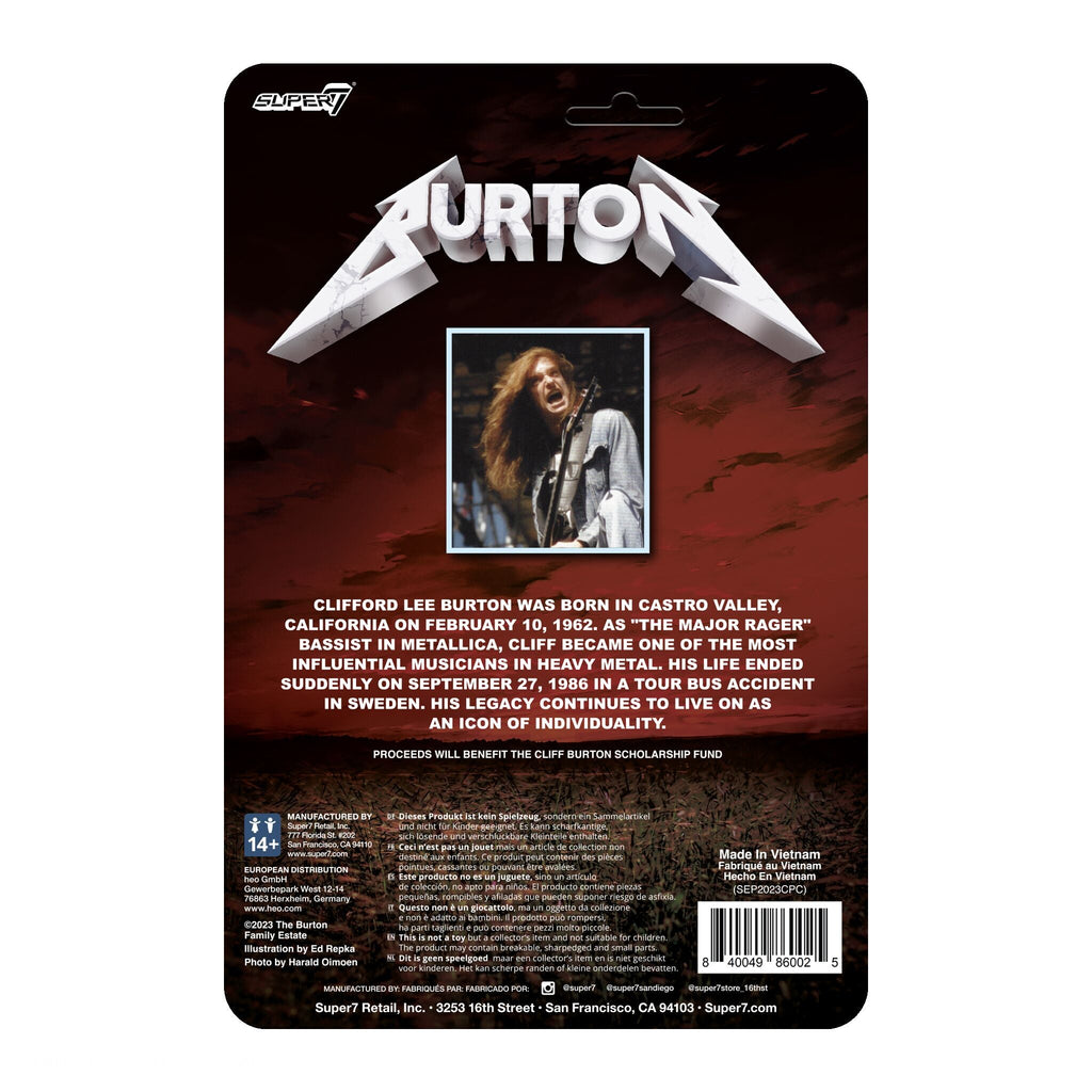 Cliff Burton ReAction Figures - Cliff Burton (Flannel Shirt)
