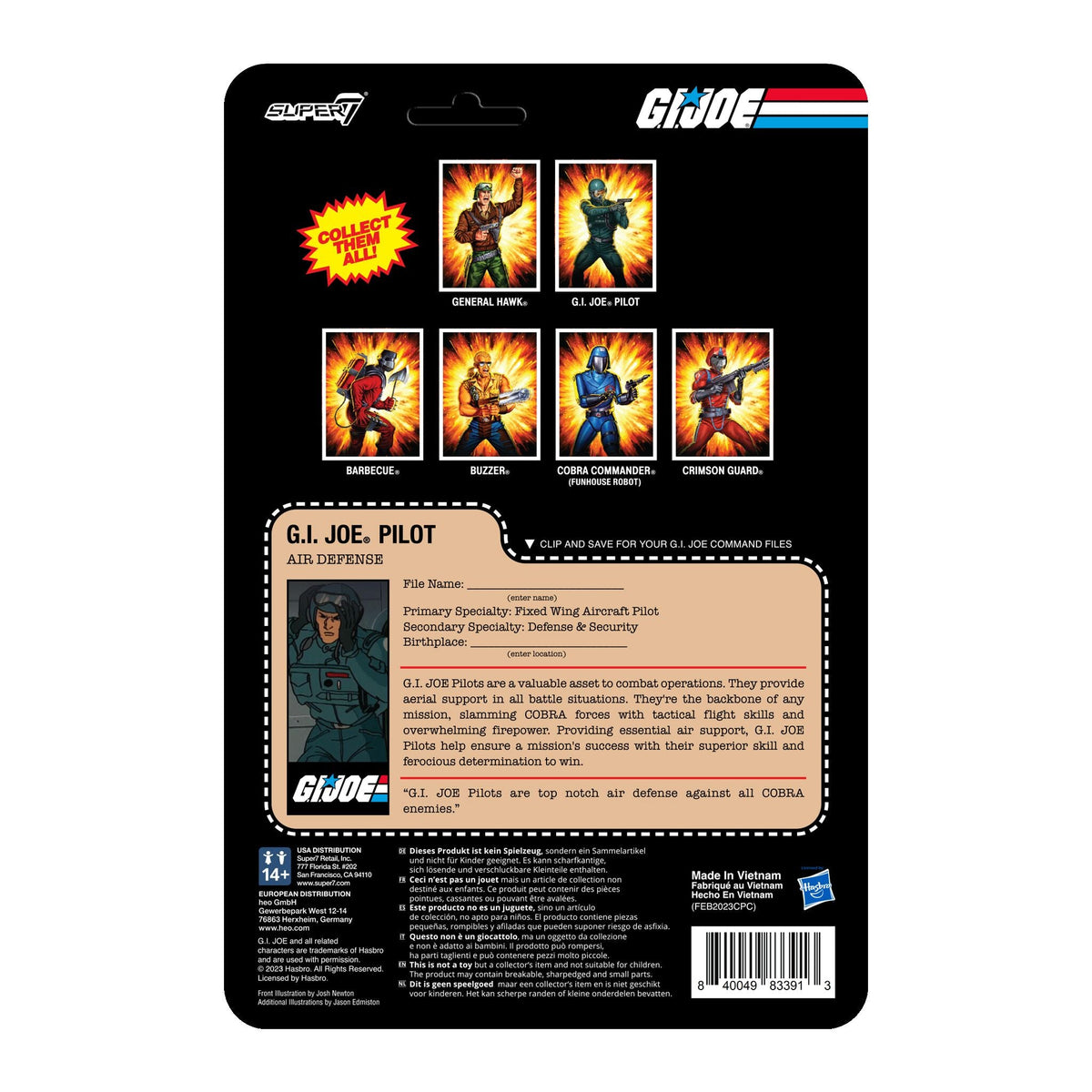 G.I. Joe ReAction Figures Wave 7 - Joe Pilot Facemask