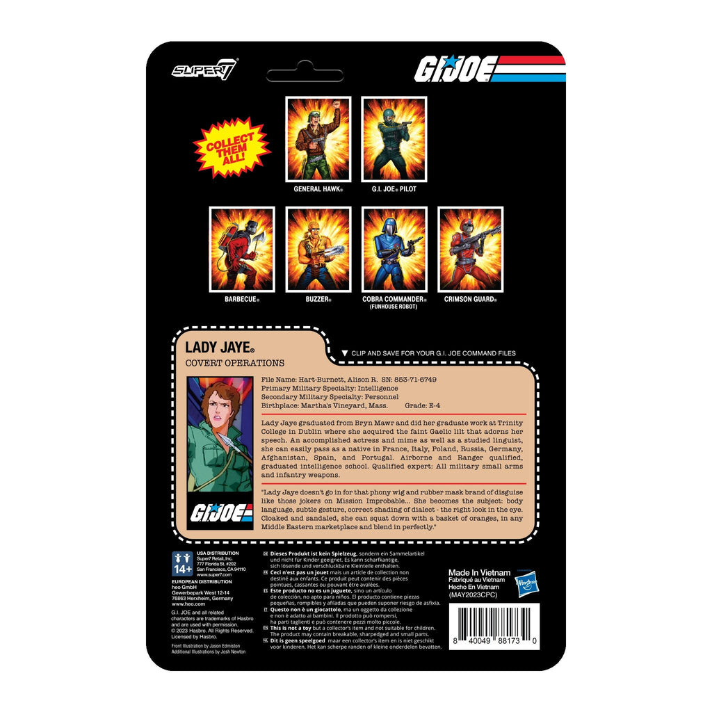 G.I. Joe ReAction Figures - Lady Jaye (DIC Teal)
