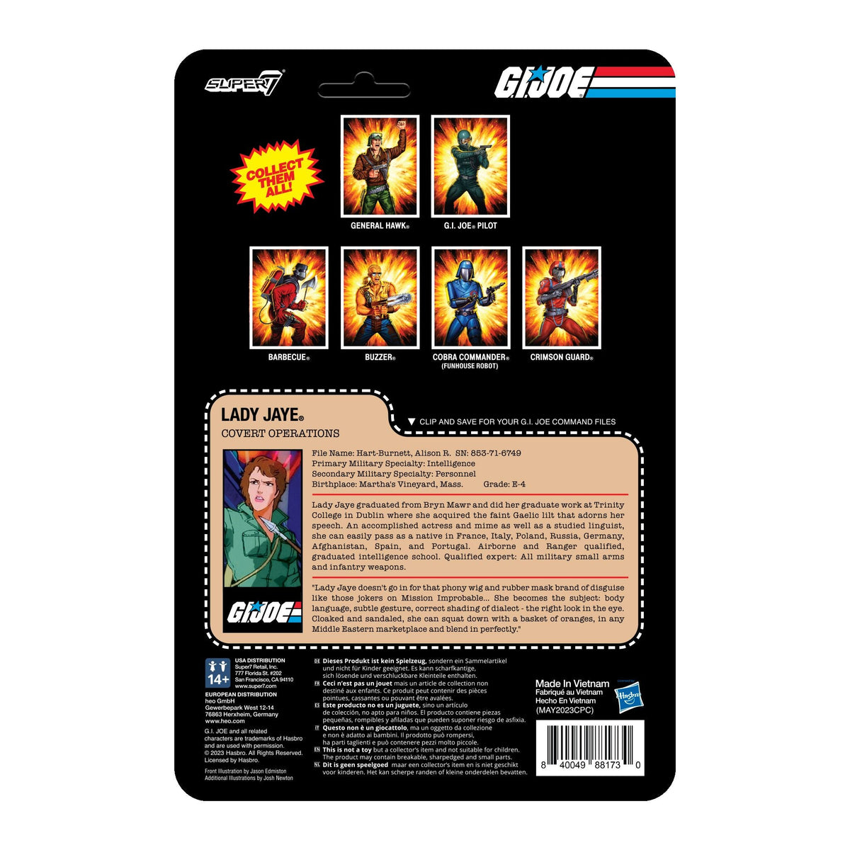 G.I. Joe ReAction Figures - Lady Jaye (DIC Teal)