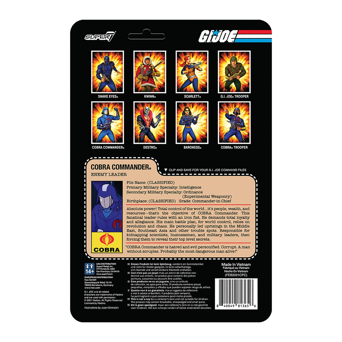 G.I. Joe ReAction Figures Wave 1 - Cobra Commander