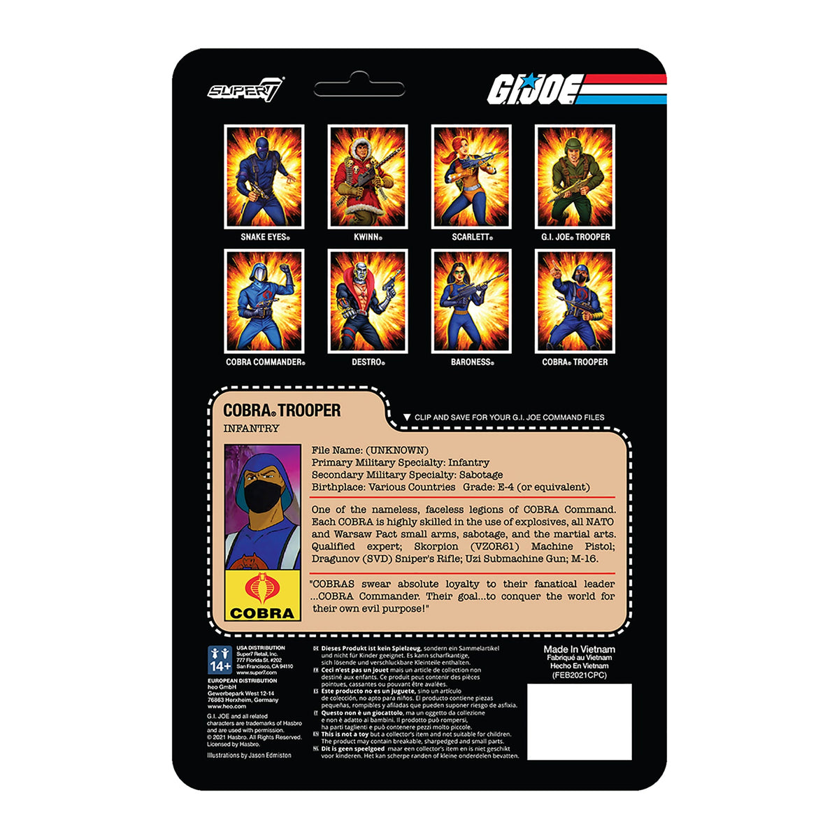 G.I. Joe ReAction Figures Wave 1 - Cobra Trooper Y-back (Tan)