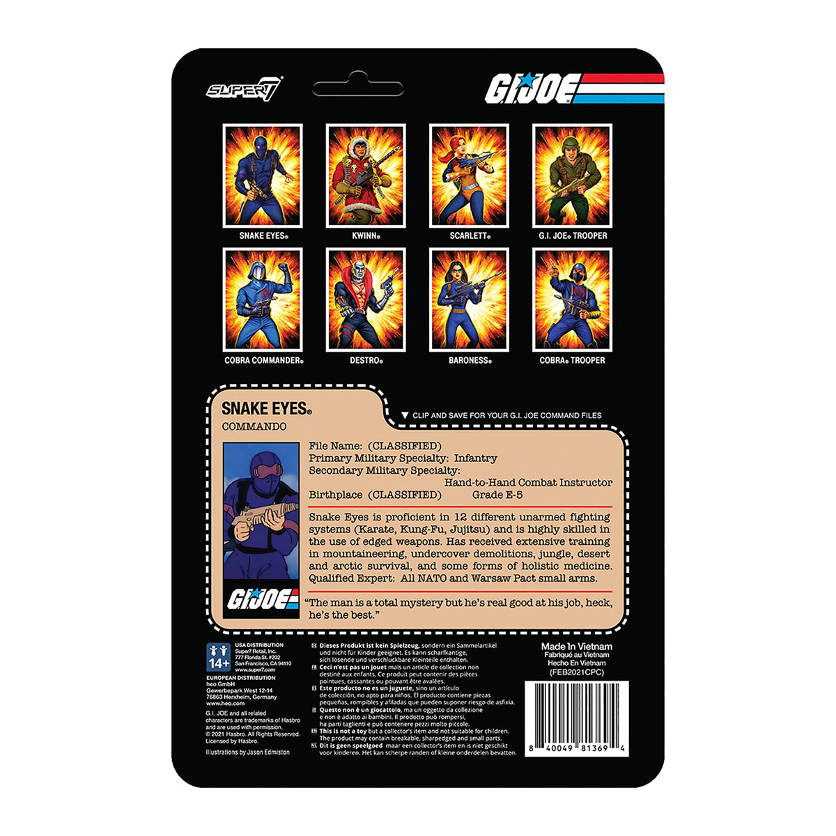 G.I. Joe ReAction Figures Wave 1 - Snake Eyes (RAH)