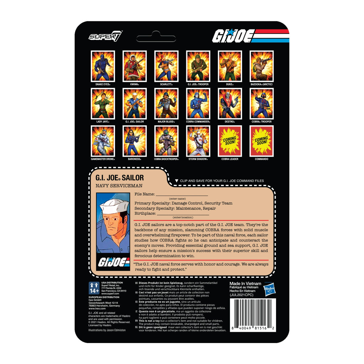 G.I. Joe ReAction Figures Wave 2 - Blueshirt Beard (Pink)