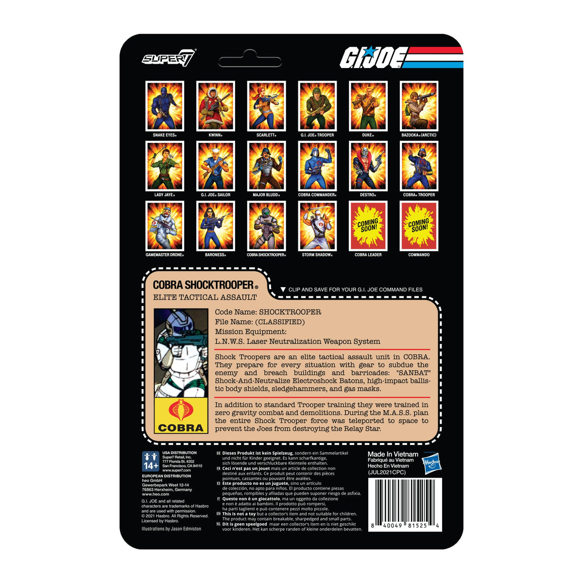 G.I. Joe ReAction Figures Wave 2 - Cobra Shocktrooper (Rifle A)