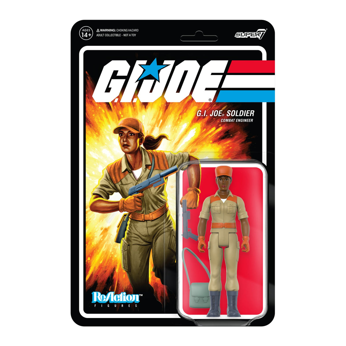 G.I. Joe ReAction Figures Wave 3 - Female Combat Engineer Ponytail Hair (Brown)