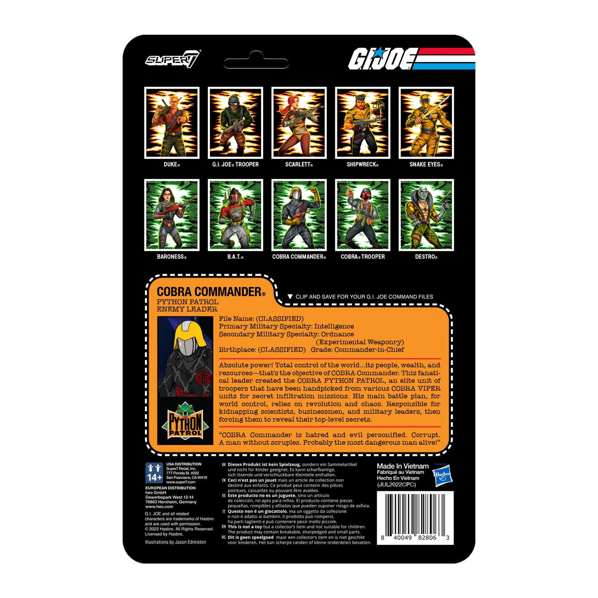 G.I. Joe ReAction Figures Wave 6 - Python Patrol Cobra Commander