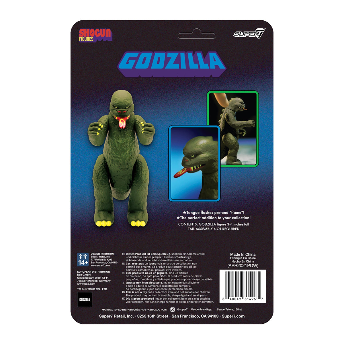 Godzilla ReAction Figure - Shogun (Dark Green)