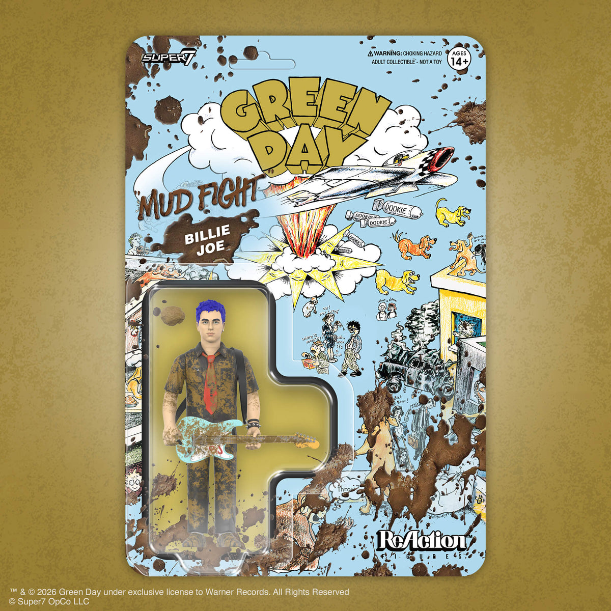GREEN DAY ReAction Figures Wave 01 (Mud Fight) - Billie Joe Armstrong