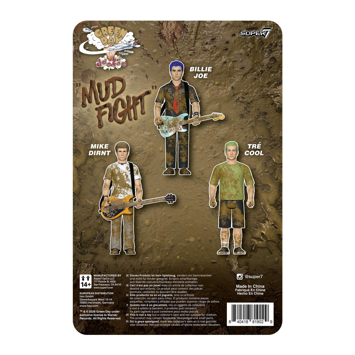 GREEN DAY ReAction Figures Wave 01 (Mud Fight) - Mike Dirnt