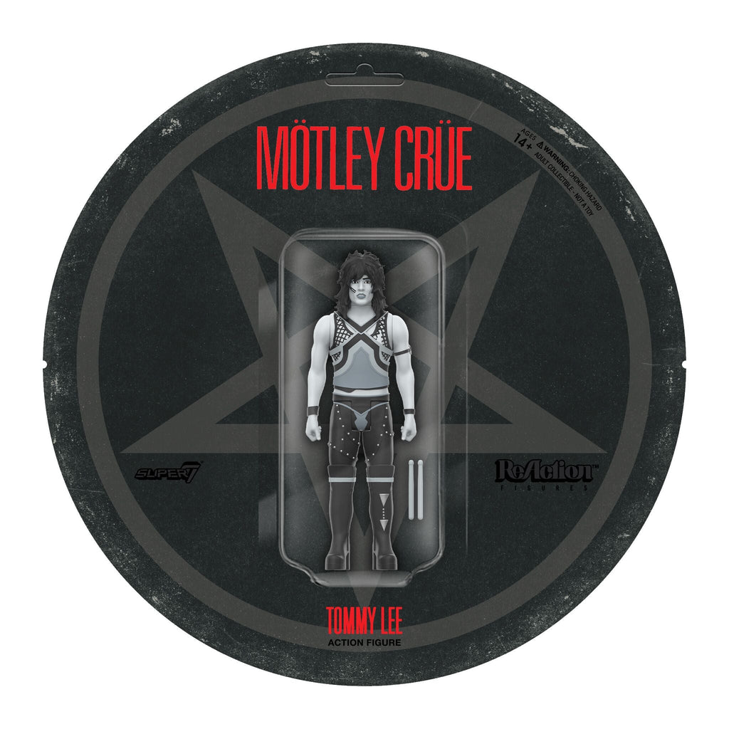 Motley Crue ReAction Figures Wave 02 - Vince Neil, Tommy Lee, Nikki Sixx, & Mick Mars (Shout At The Devil - Black & White)