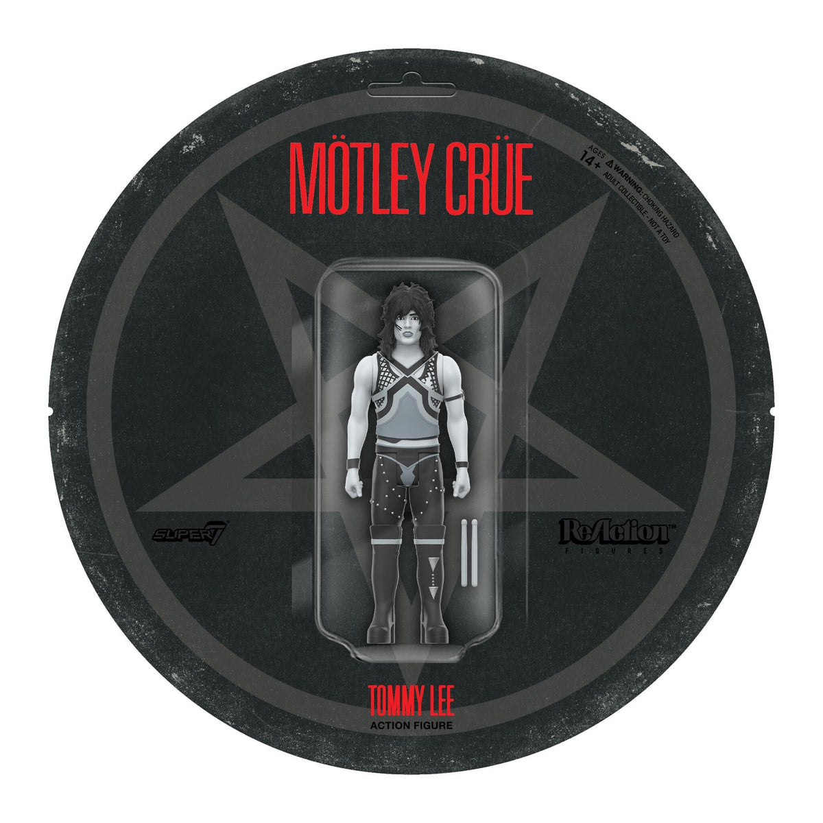 Motley Crue ReAction Figures Wave 02 - Vince Neil, Tommy Lee, Nikki Sixx, & Mick Mars (Shout At The Devil - Black & White)