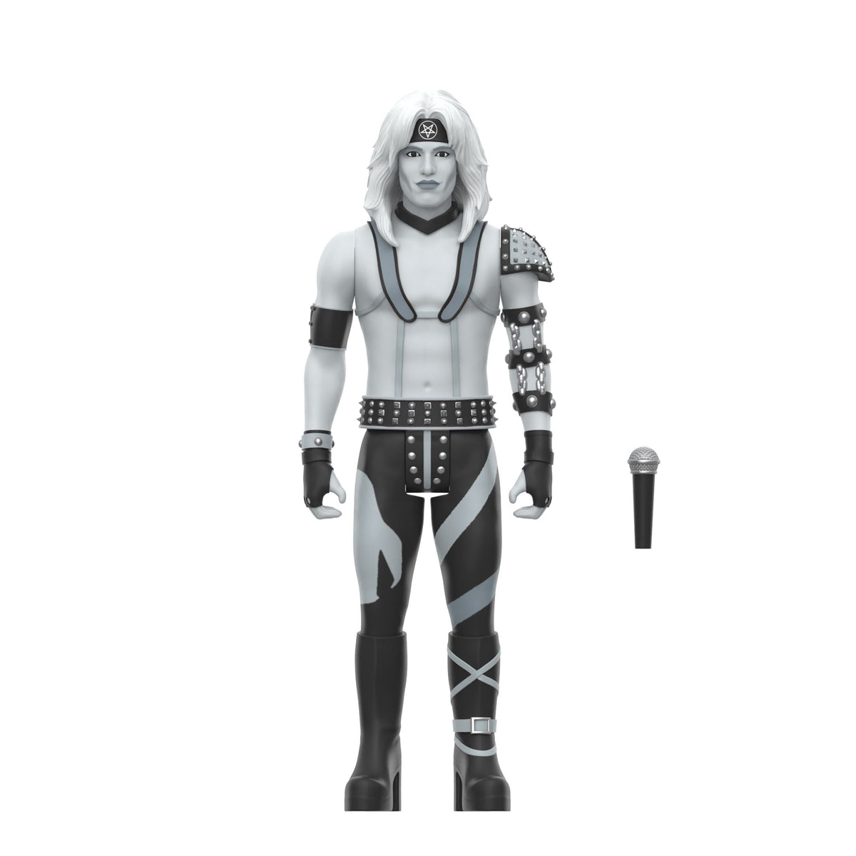 Motley Crue ReAction Figures Wave 02 - Vince Neil, Tommy Lee, Nikki Sixx, & Mick Mars (Shout At The Devil - Black & White)