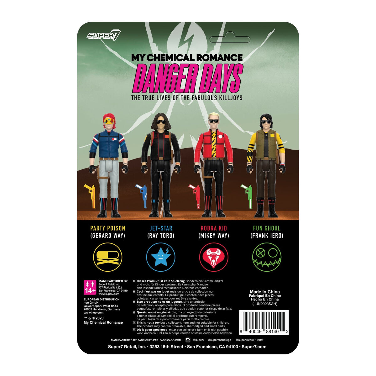 My Chemical Romance ReAction Figures Wave 01 (Danger Days) - Party Poison  (Unmasked)