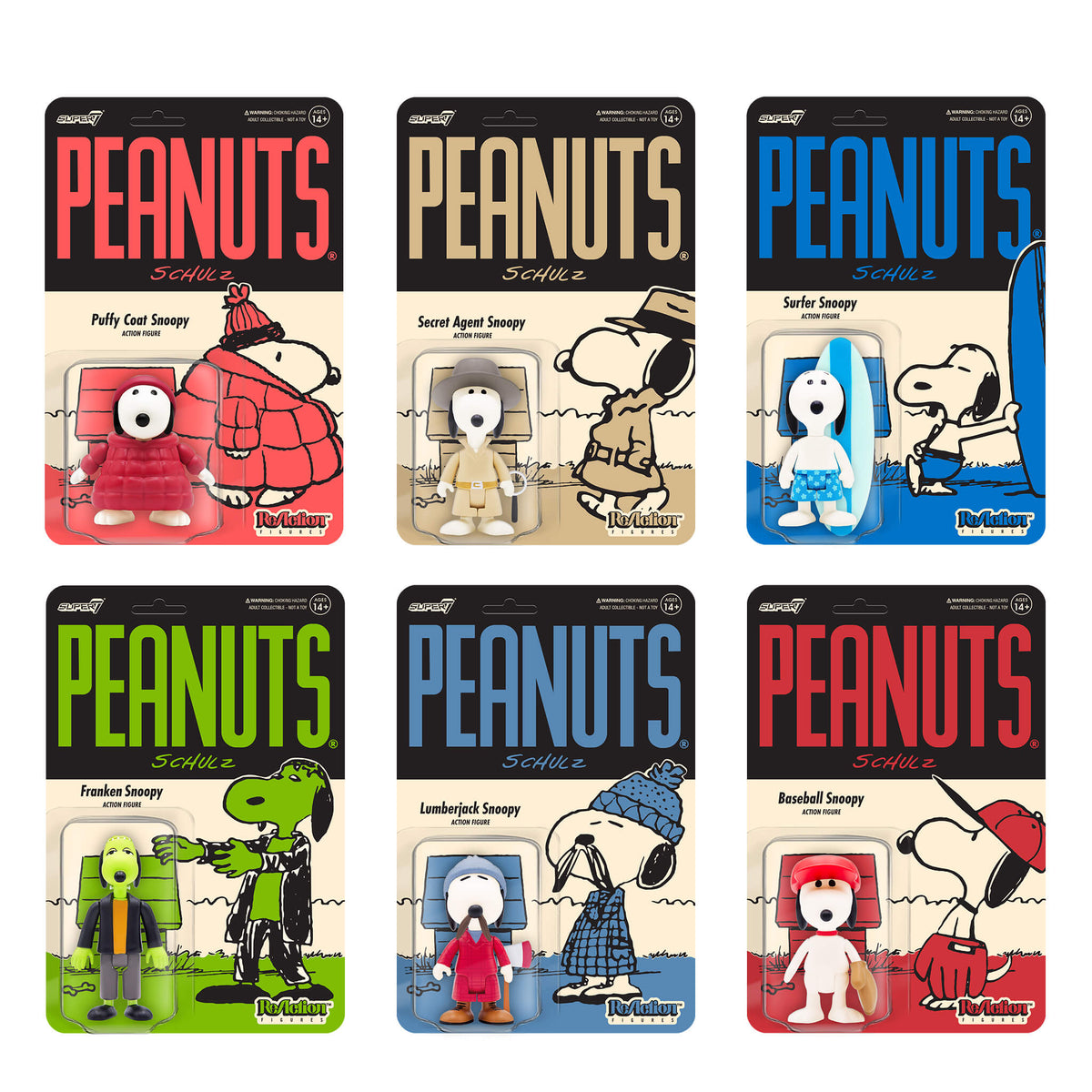 Peanuts ReAction Wave 5 - 6 Figure Set