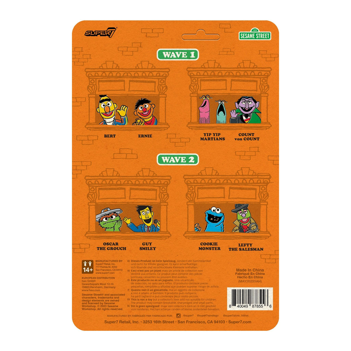 Sesame Street ReAction Figures Wave 02 - Oscar The Grouch