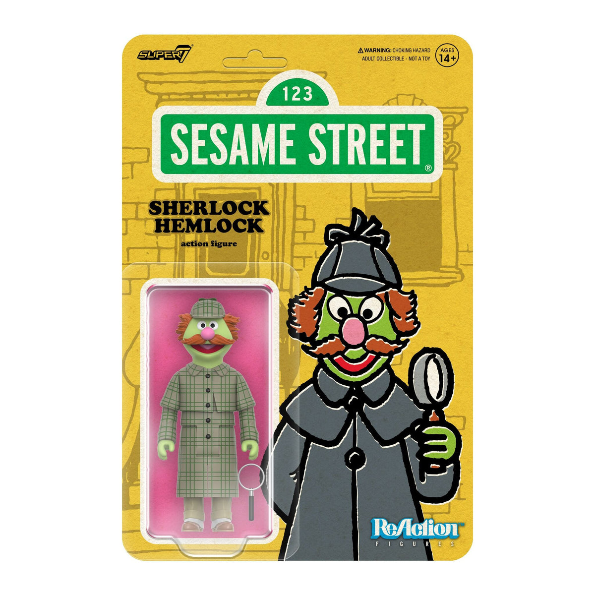Sesame Street ReAction Figures Wave 3 - Big Bird, Super Grover, Sherlock Hemlock, and Mr. Hooper