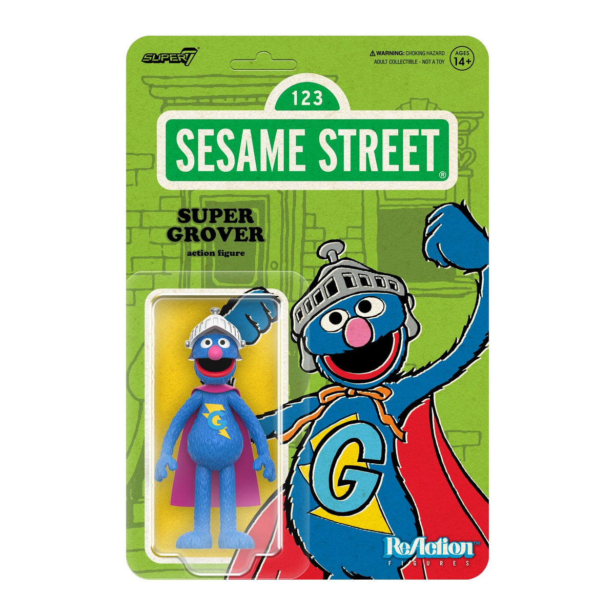 Sesame Street ReAction Figures Wave 3 - Big Bird, Super Grover, Sherlock Hemlock, and Mr. Hooper