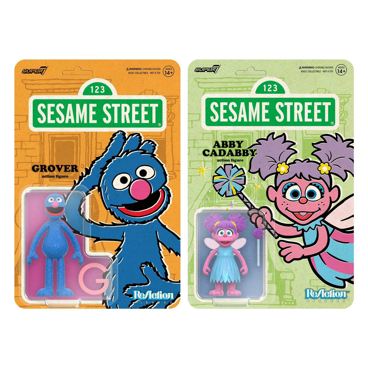 Sesame Street ReAction Figures Wave 05 - Abby Cadabby & Grover