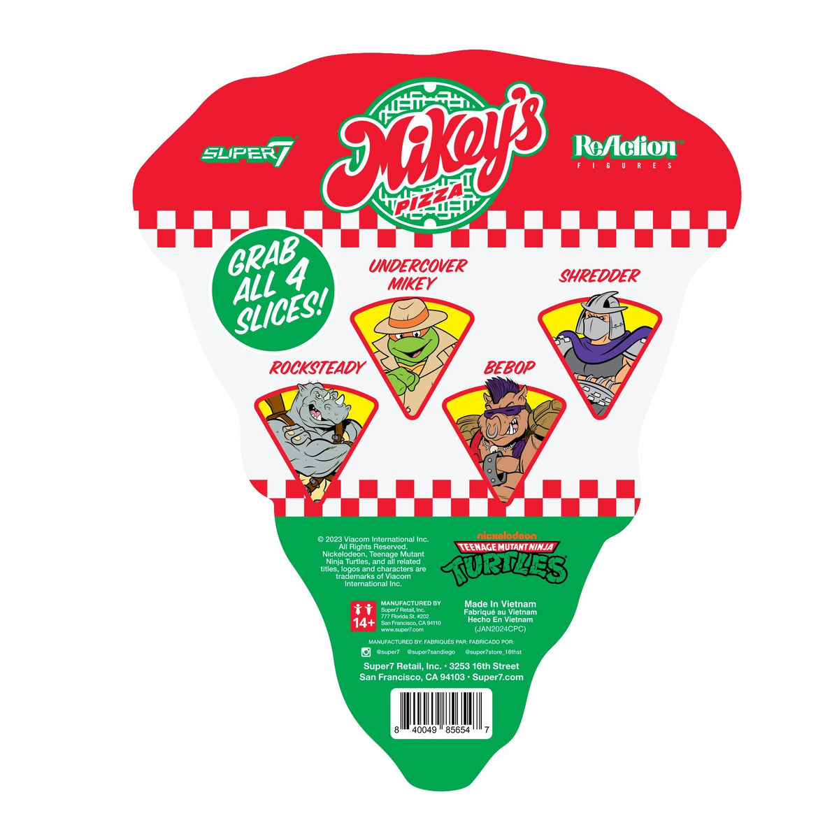 Teenage Mutant Ninja Turtles ReAction Figures Wave 10 - Bebop (Weird Pizza To Go)