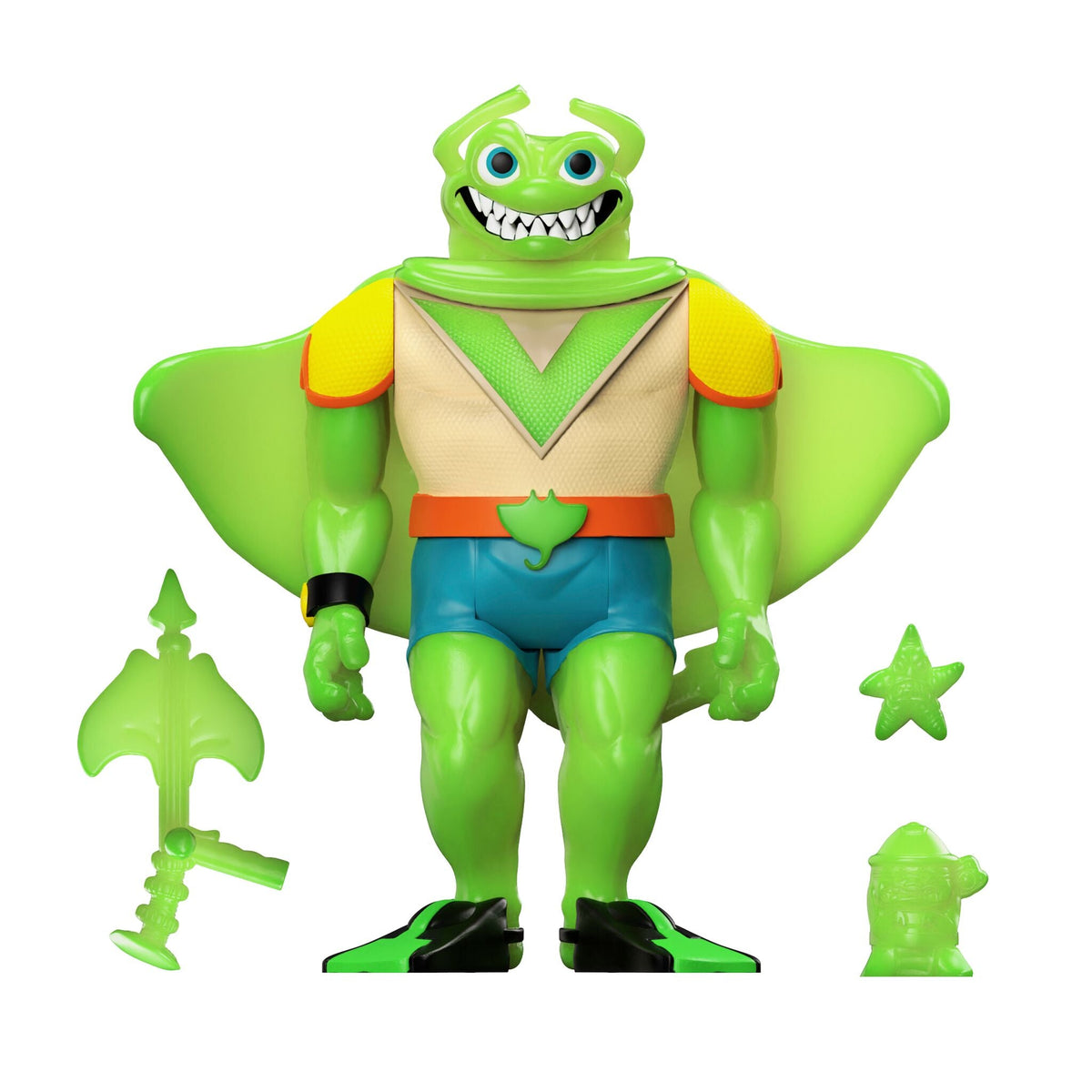 Teenage Mutant Ninja Turtles ReAction Figures - Ray Fillet Bioluminescent (Green Glow)