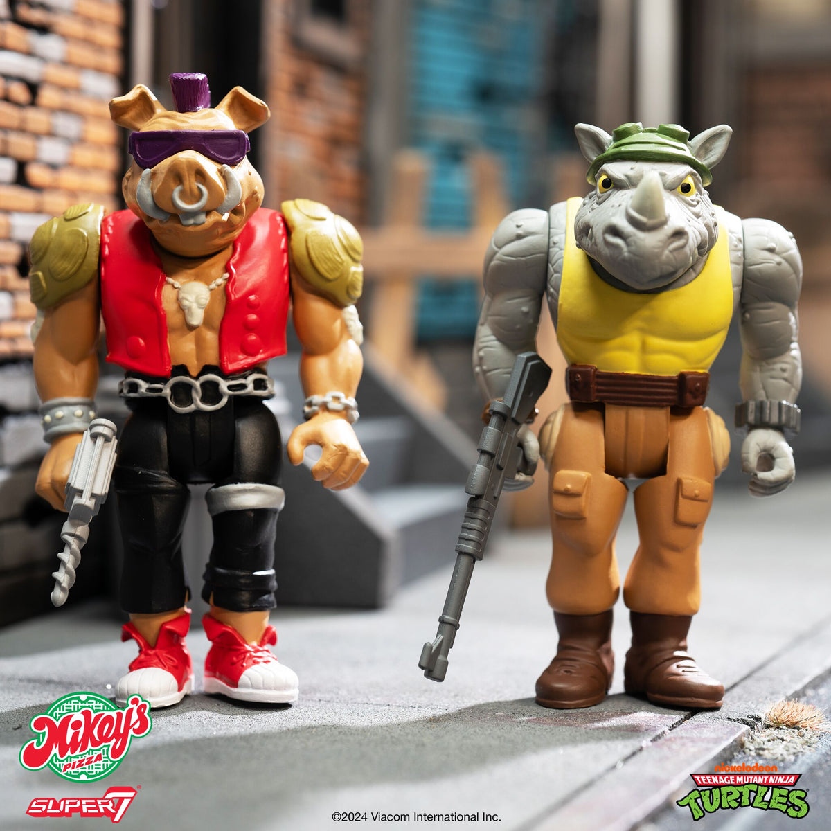 Teenage Mutant Ninja Turtles ReAction Figures Wave 10 - Undercover Michelangelo, Rocksteady, Bebop, Shredder