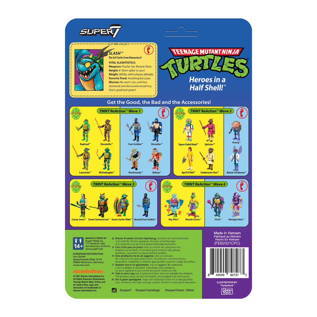 Teenage Mutant Ninja Turtles ReAction Figure Wave 4  - Slash