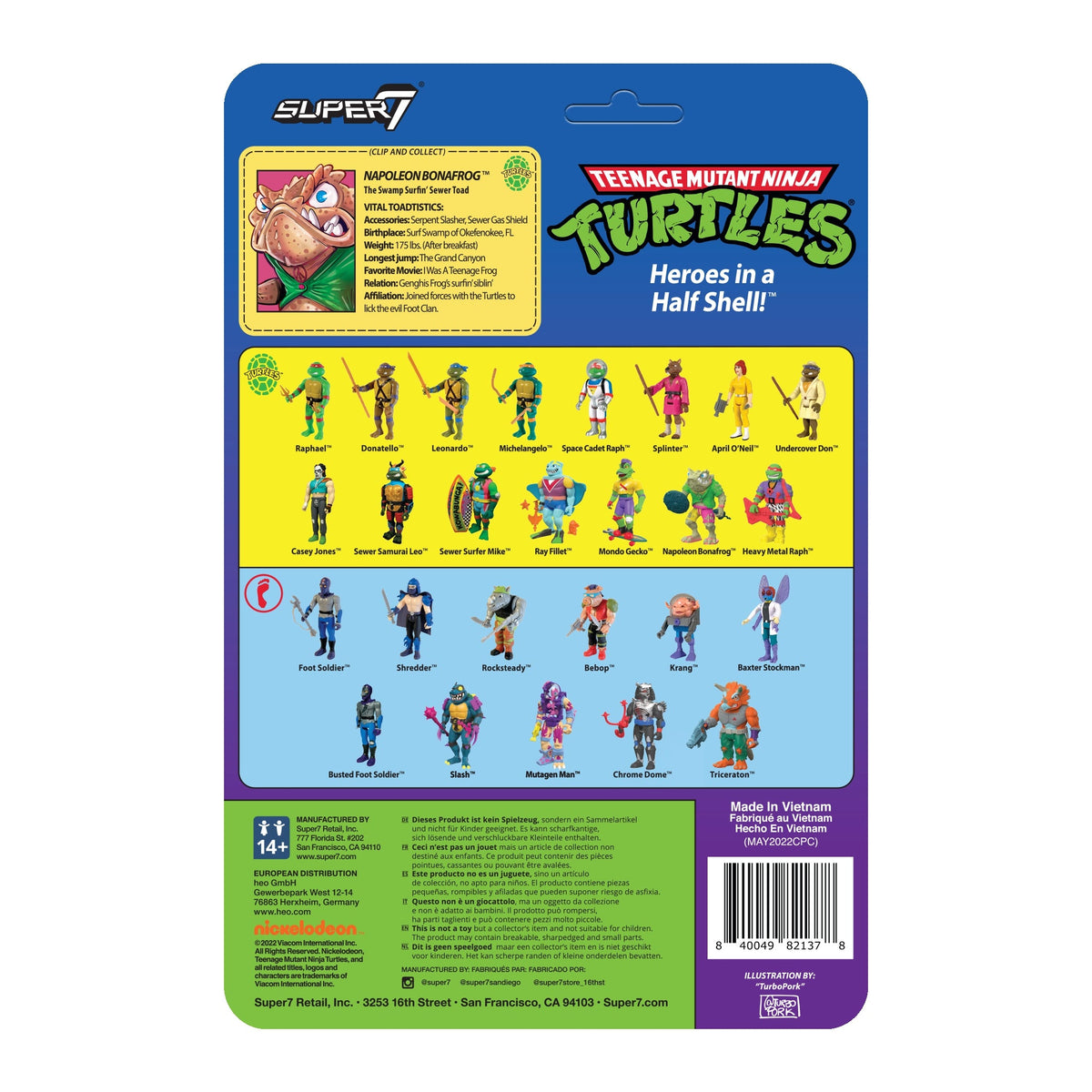 Teenage Mutant Ninja Turtles ReAction Wave 6 - Napoleon Bonafrog