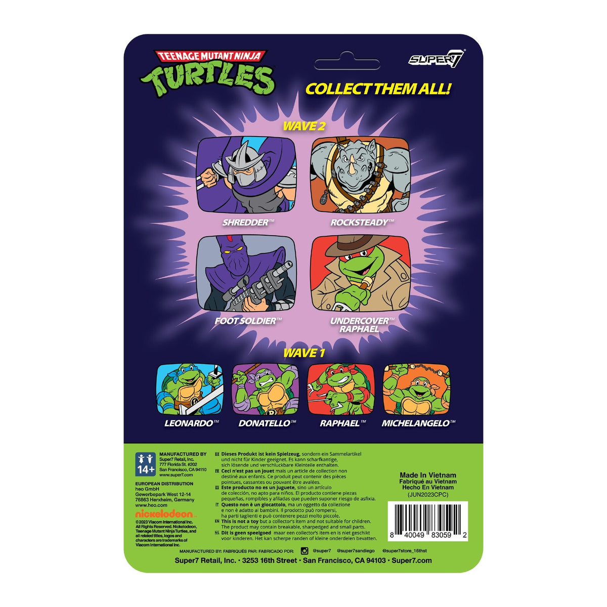 Teenage Mutant Ninja Turtles ReAction Figures Wave 08 - Shredder (Cartoon)