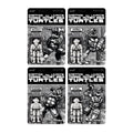 Teenage Mutant Ninja Turtles ReAction Figure Wave 9 - Donatello, Leonardo, Michelangelo & Raphael (Comic Greyscale)