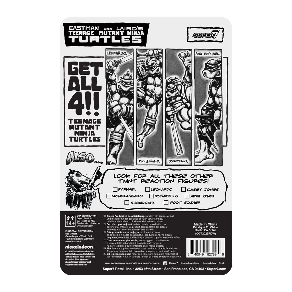 Teenage Mutant Ninja Turtles ReAction Figure Wave 9 - Donatello (Comic Greyscale)
