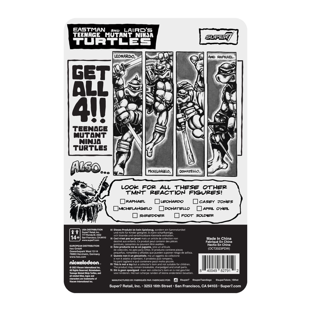 Teenage Mutant Ninja Turtles ReAction Figure Wave 9 - Raphael (Comic Greyscale)