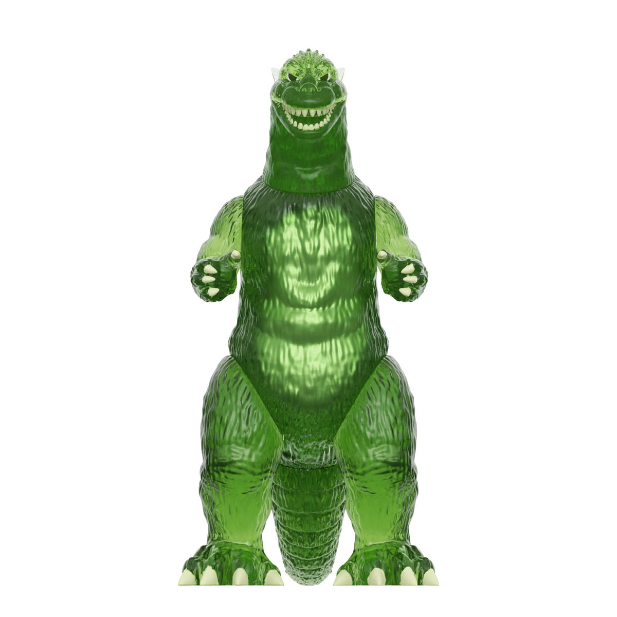 Toho ReAction Figures Wave 07 - Godzilla '84 (Heat Ray), Mechagodzilla (1975), Titanosaurus, Godzilla (Semi-Clear Green version)