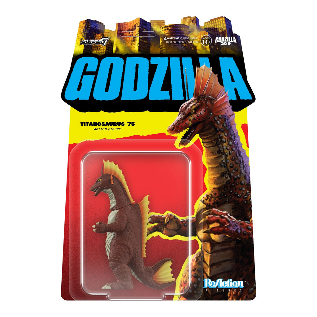 Toho ReAction Figures Wave 07 - Godzilla '84 (Heat Ray), Mechagodzilla (1975), Titanosaurus, Godzilla (Semi-Clear Green version)